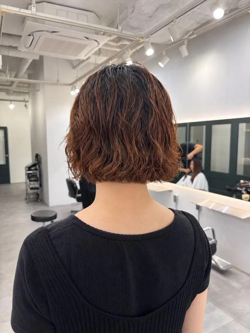 ショート パーマ カット パーマ トリートメント ハードパーマ Rico💜のヘアスタイル