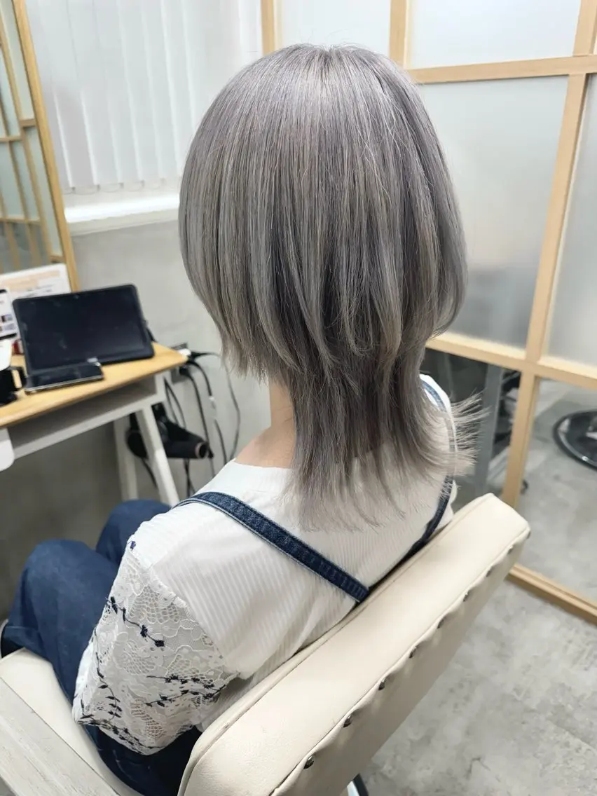 ミディアム カラー ヘアカラー トリートメント S.BLOOM 川崎 翔哉のヘアスタイル