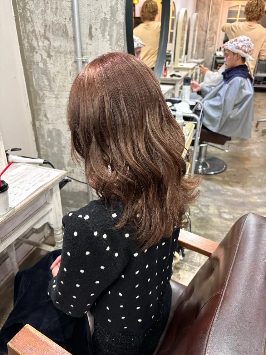 ミディアム ヘアカラー 福岡美容室ハイトーン koudaiのヘアスタイル