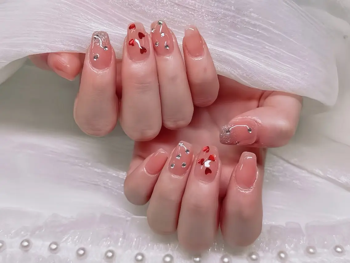 ネイル 長さ出し ジェルネイル 韓国ネイル マグネットネイル 持ち込み EGAO NAIL 錦糸町店のネイルデザイン