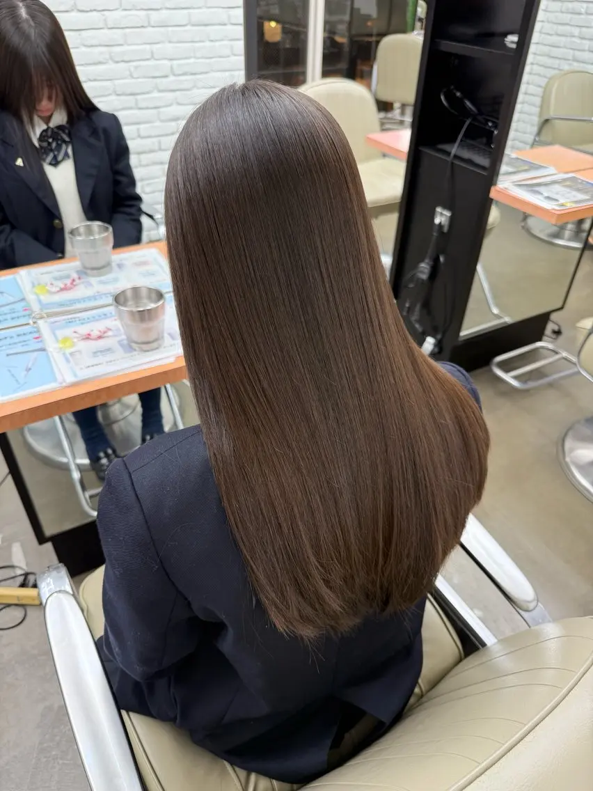 ロング 縮毛矯正 たかしな けいなのヘアスタイル