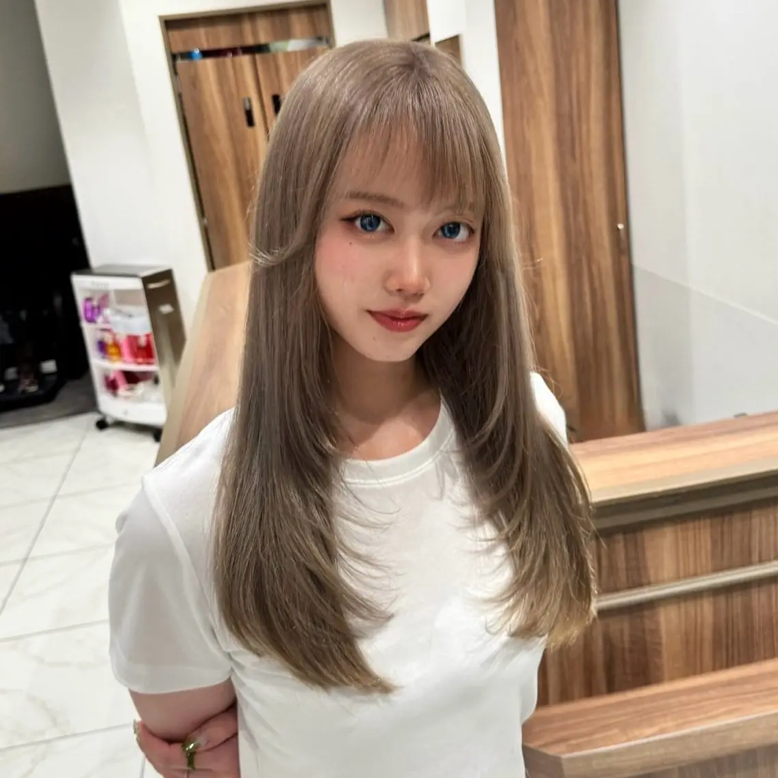 ロング カラー カット ヘアカラー 💗韓国/ワンホン/ レイヤー💙Sayaのヘアスタイル