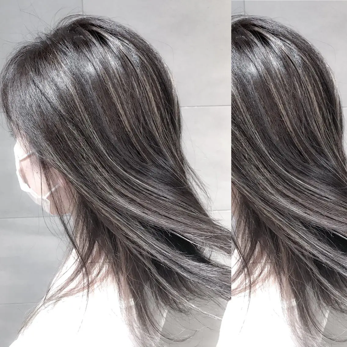 ミディアム カラー 透明感カラー ハイライトカラー ハイライト ヘアカラー BOX mico.のヘアスタイル