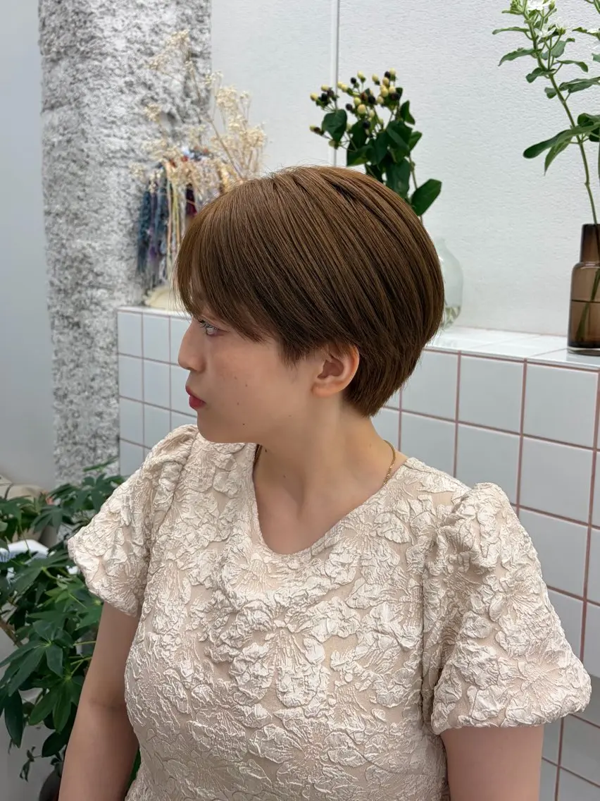 ショート カラー ヘアカラー トリートメント 透明感カラー/名古屋 /栄/木下奈々望のヘアスタイル