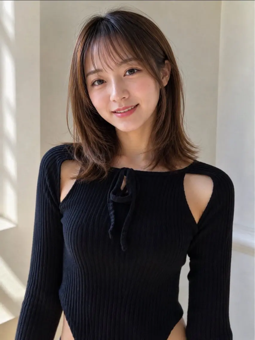 ミディアム カット ヘアカラー トリートメント 池袋/髪質改善 /艶髪/笠原一唆のヘアスタイル