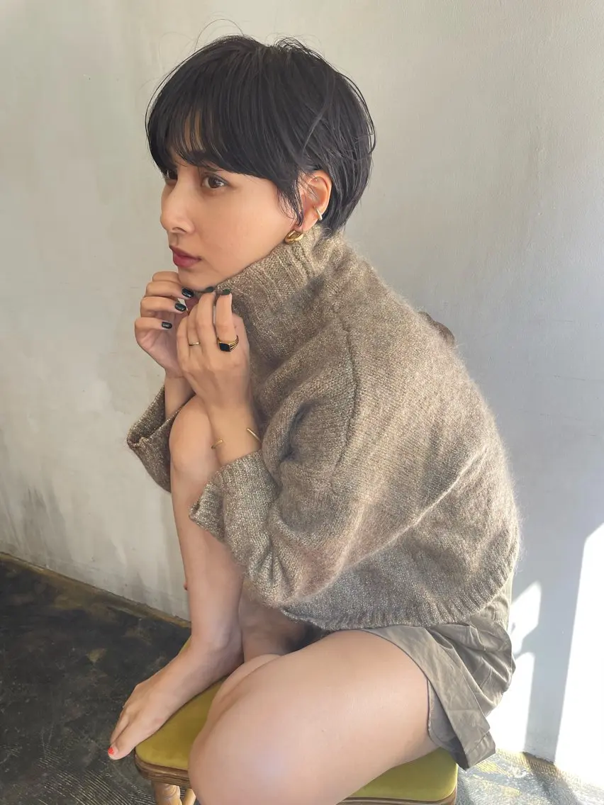 ショート カラー カット ヘアカラー トリートメント ショート/ボブ/ 心斎橋/宮脇美奈のヘアスタイル