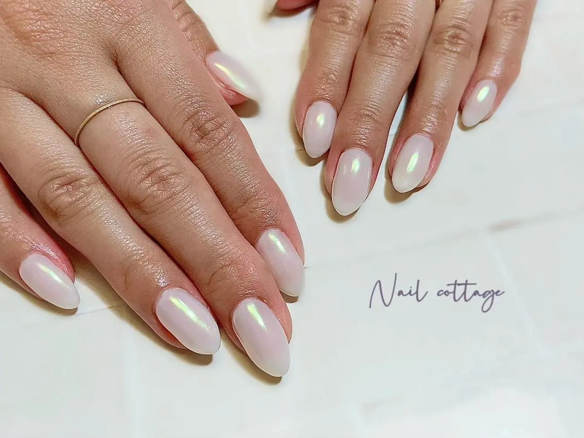 ネイル オーロラネイル 氷ネイル・うるうるネイル Nail cottageのネイルデザイン
