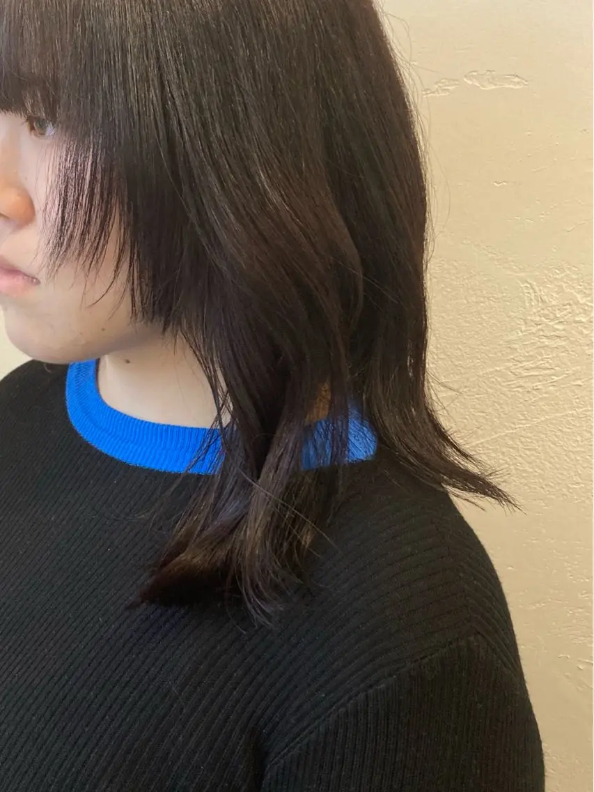 ミディアム カラー ラベンダーカラー 靏 美咲のヘアスタイル