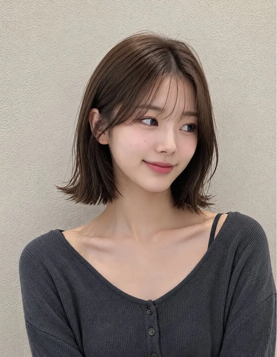 ショート ボブ 顔周りカット カット トリートメント モテ🤍トレンドヘア /新宿/ワカナのヘアスタイル