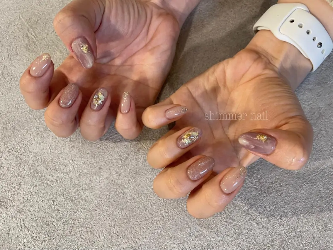 ネイル ニュアンスネイル ハンドネイル Shimmer Nail⋆*✩のネイルデザイン