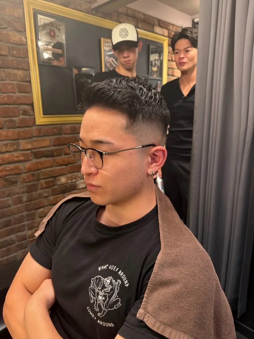 メンズ フェードカット スキンフェード 加藤 大輝のヘアスタイル