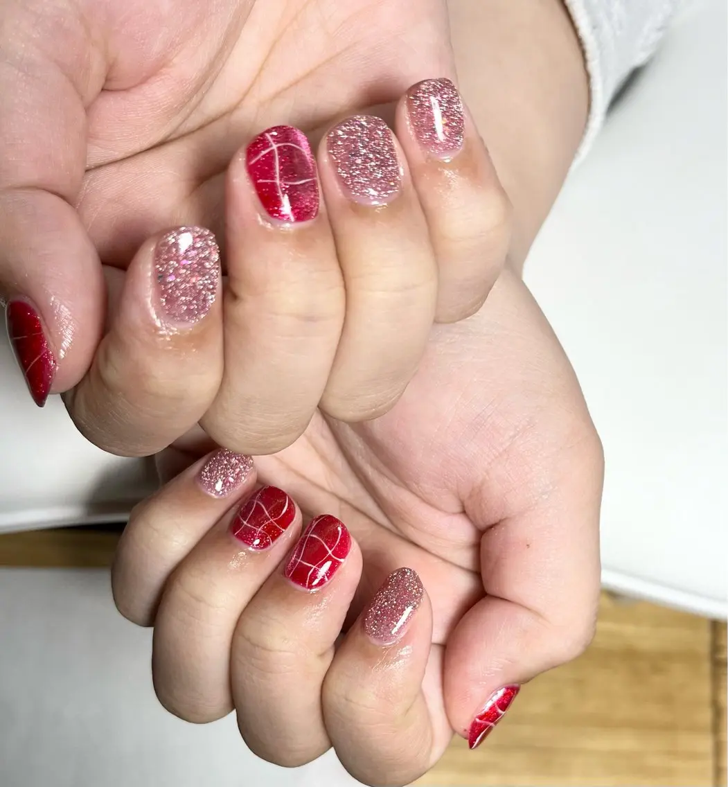 ネイル フラッシュネイル ハンドネイル tsumeya ゆるかわ手描きネイルのネイルデザイン