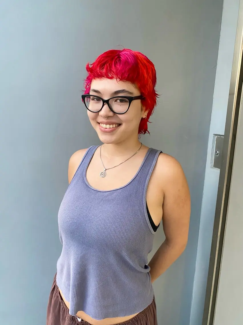 ショート カラー ヘアカラー 前橋 姫奈のヘアスタイル