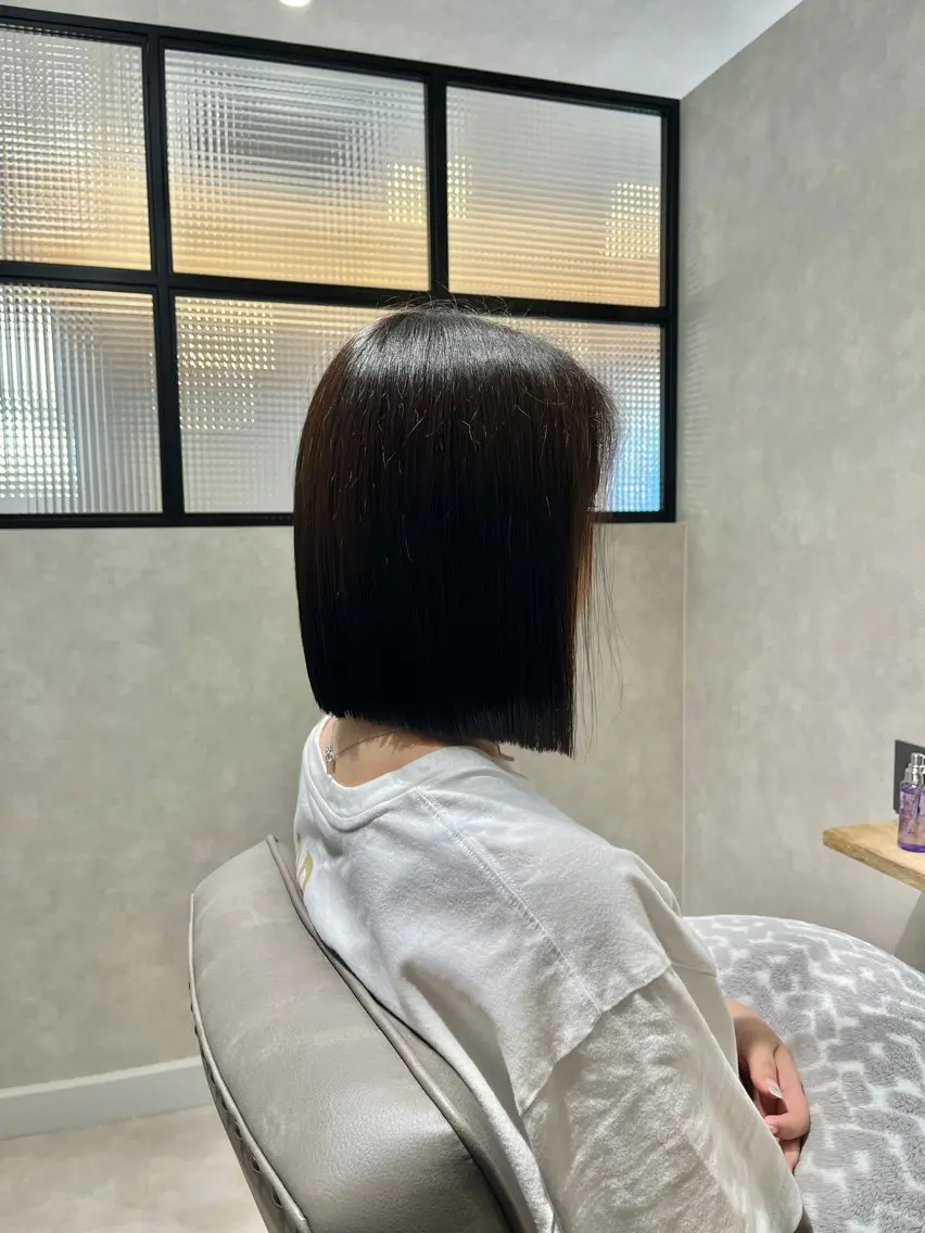 ミディアム ボブ カット 透明感カラー🪽/ 個室スパ🫧/はるかのヘアスタイル
