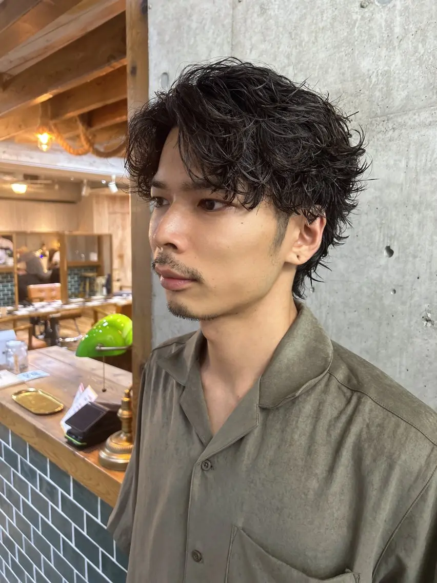 パーマ メンズ カット パーマ 🎨デザイン🥇 美髪・艶髪　日暮千敬のヘアスタイル