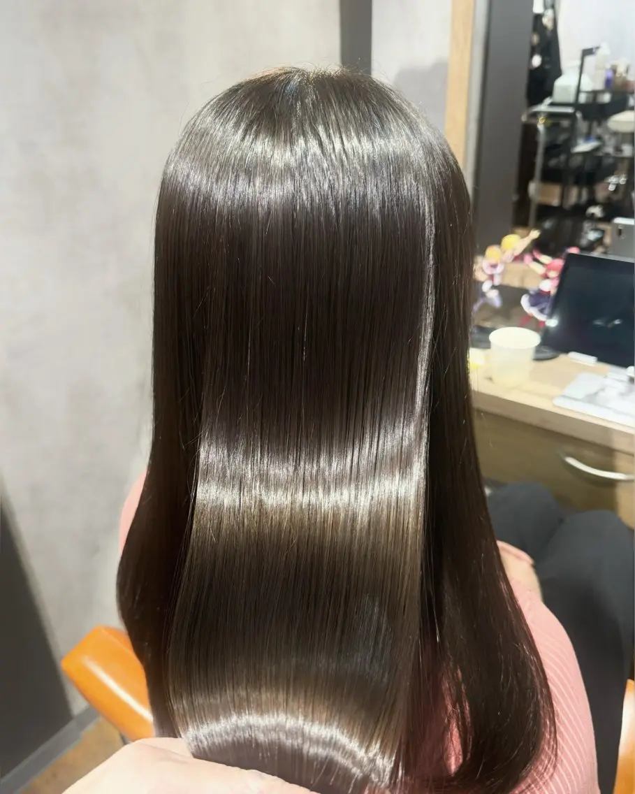 セミロング 髪質改善 縮毛矯正 縮毛矯正&髪質改善 ⭐️OGUのヘアスタイル