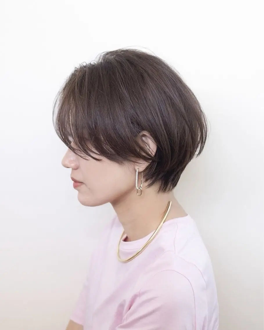 ショート カラー ショートヘア 間瀬玲央 ルプラボウ メンズ／ショートのヘアスタイル