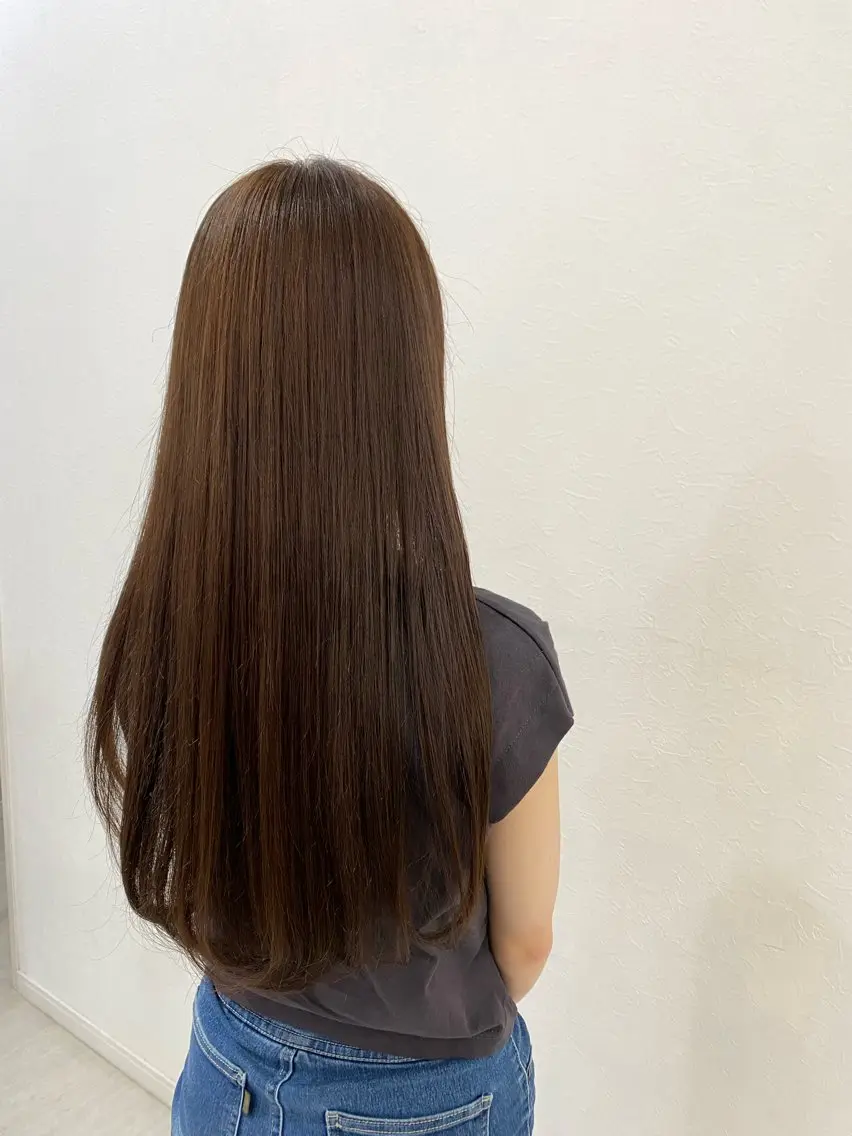 ロング カラー ブラウンカラー パーマモデル募集中 ななみのヘアスタイル