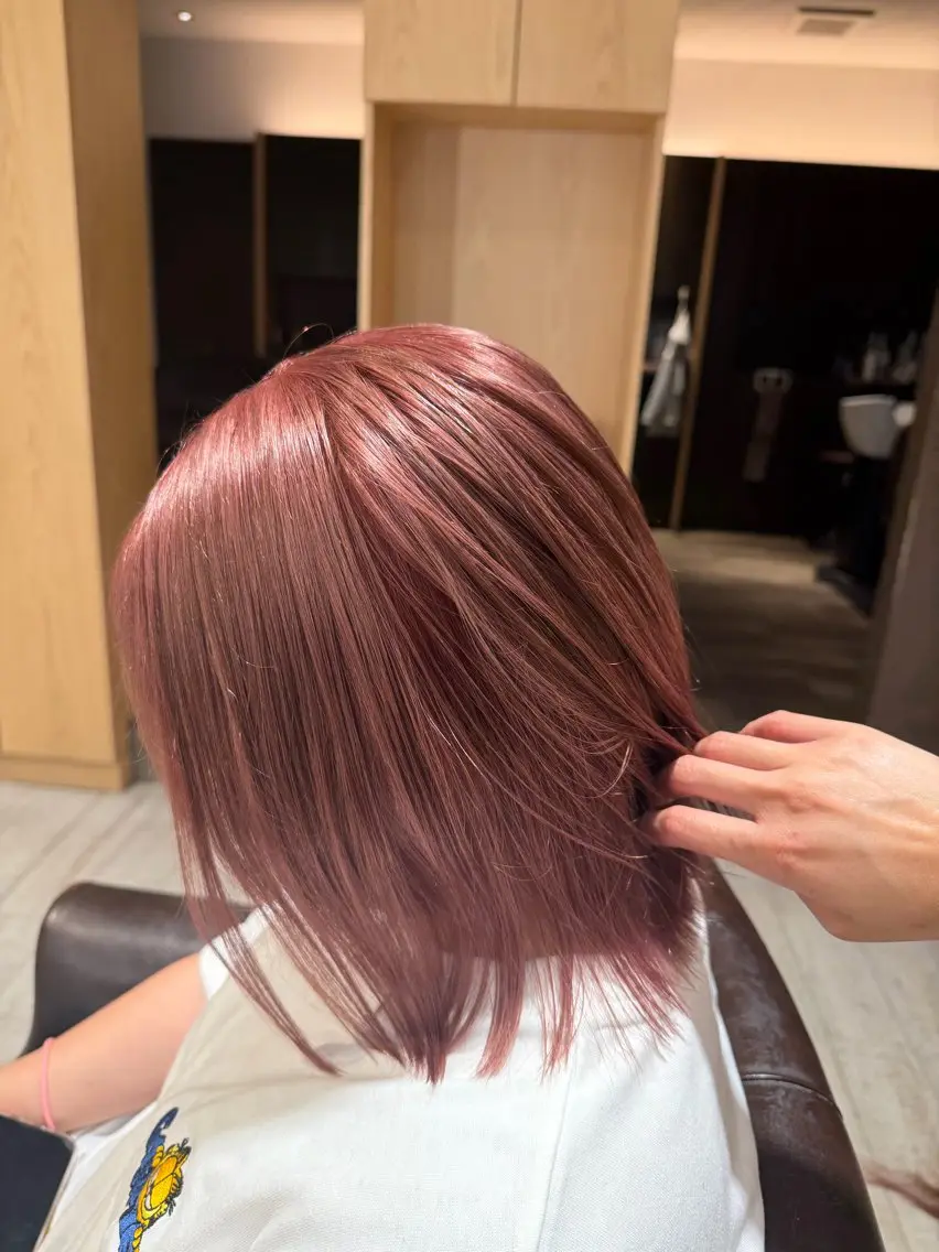 ミディアム カット ヘアカラー トリートメント 能松 玲奈のヘアスタイル