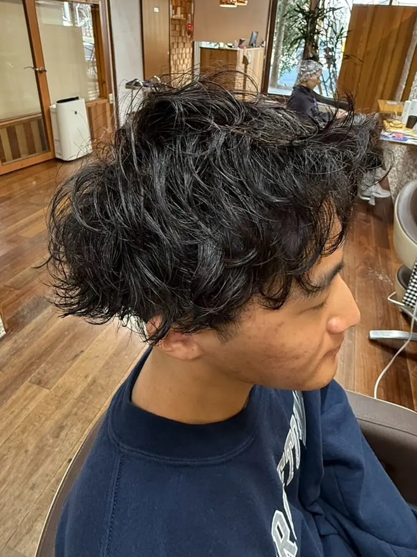 ロング パーマ カット パーマ よしかわ あいか/京都美容室のヘアスタイル