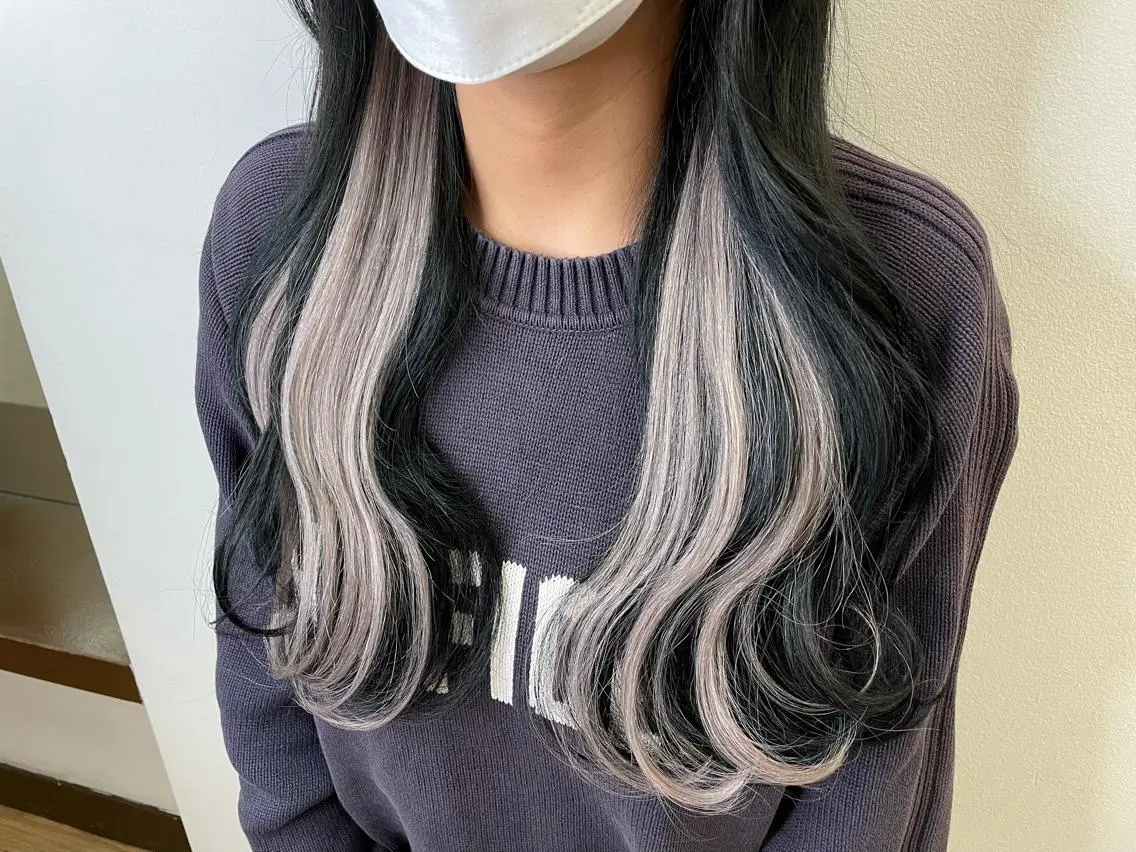 🎀【シールエクステ】でインナーカラー(左右5本ずつ)の写真