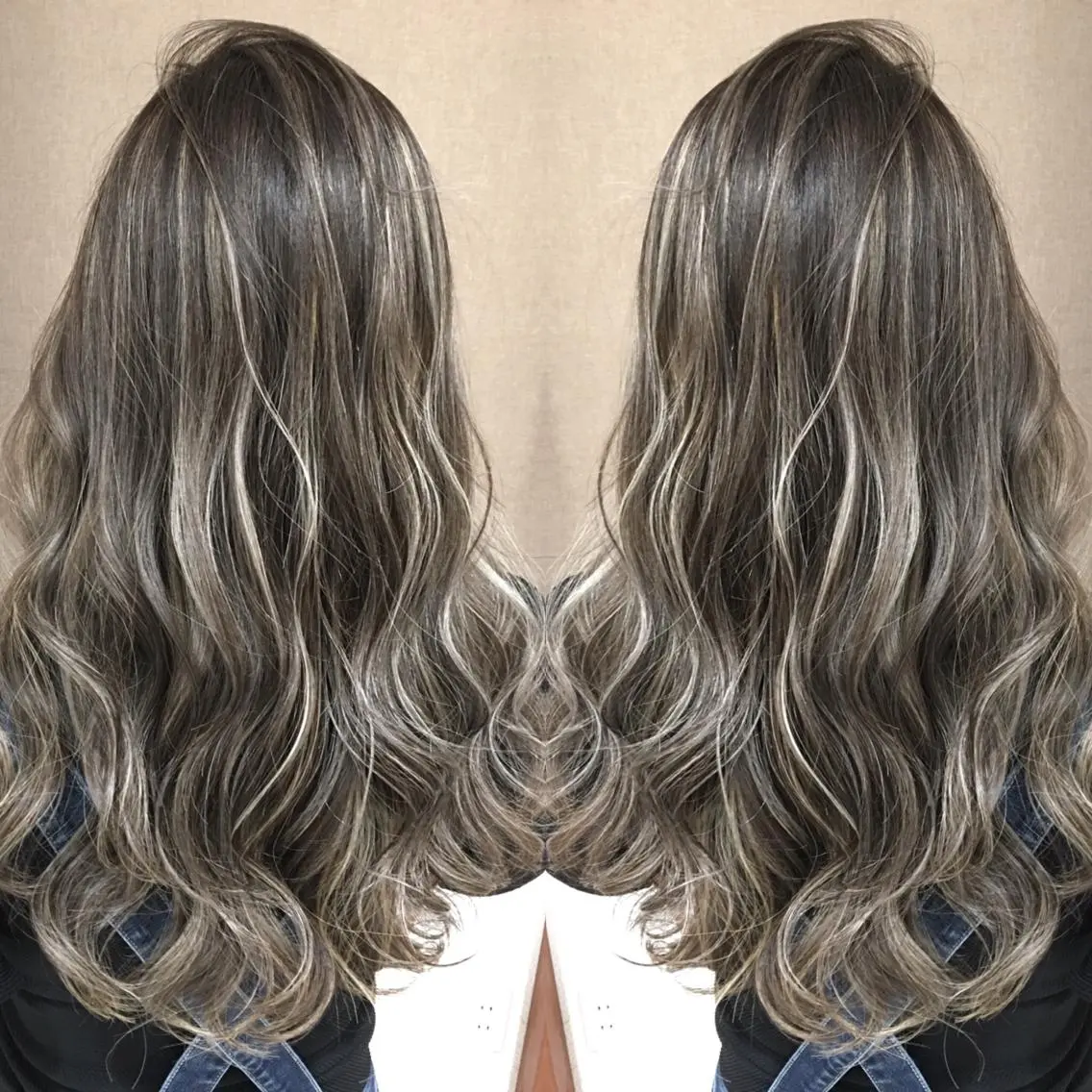 ロング カラー ハイライトカラー 3Dハイライト ハイライト ヘアカラー トリートメント 井上 一平のヘアスタイル