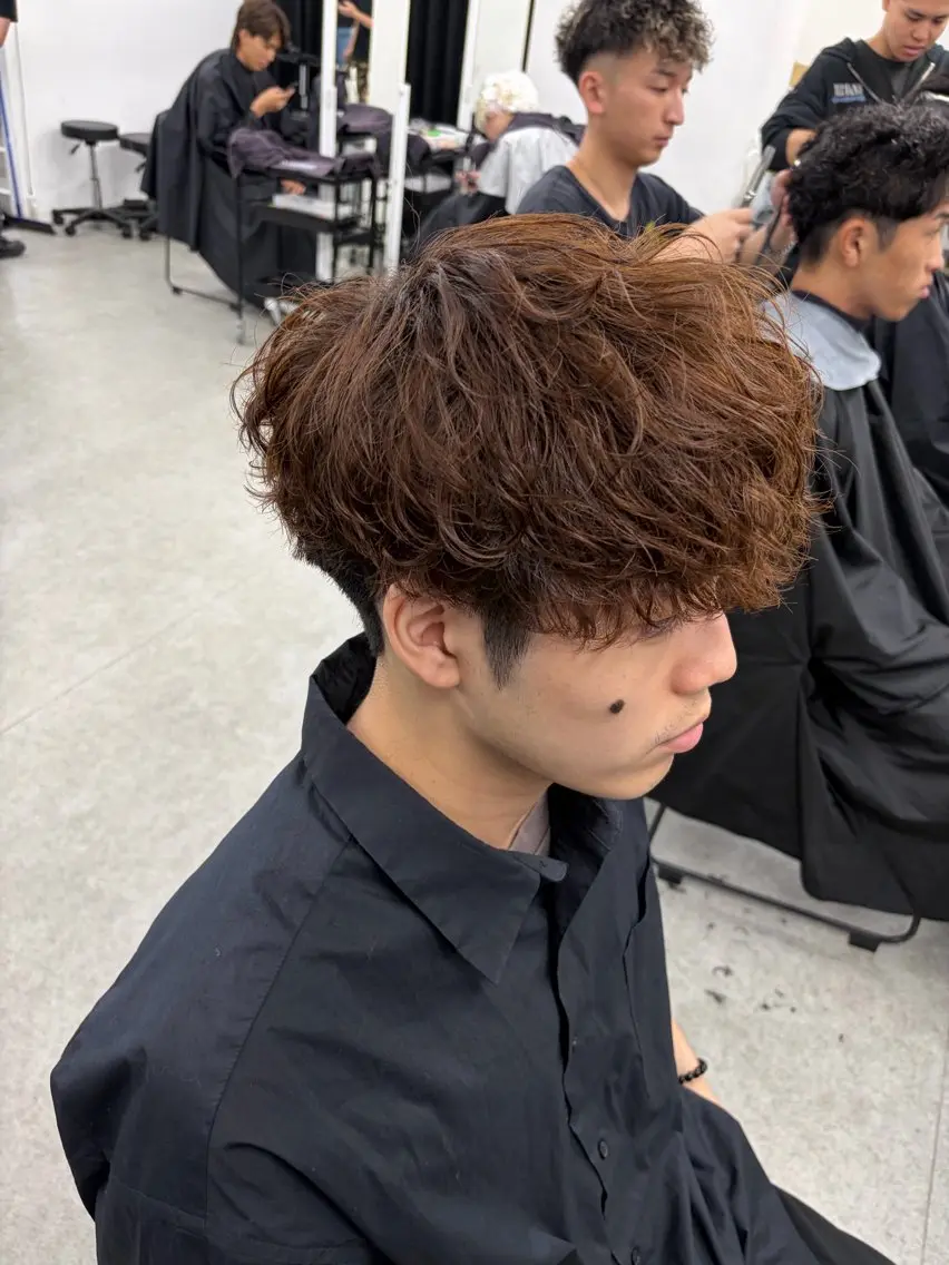 ショート パーマ メンズ メンズパーマ スパイラルパーマ カット パーマ メンズパーマカット 達人/涼のヘアスタイル