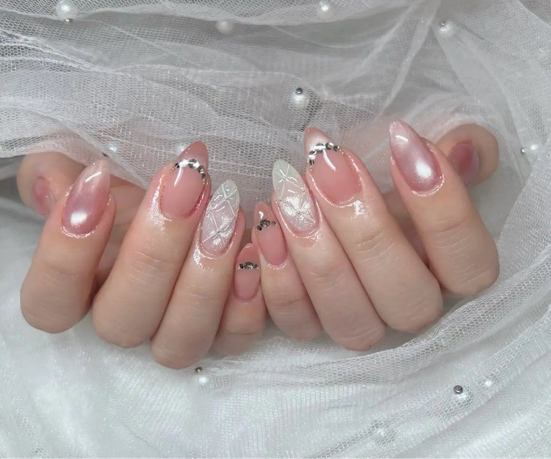 ネイル 🎀PG🩵 ネイルサロンのネイルデザイン