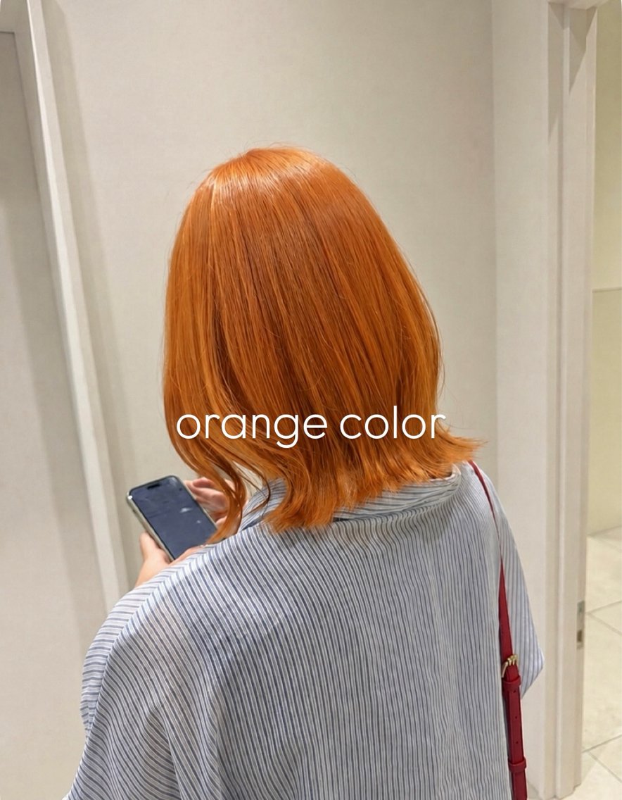 ミディアム カラー ヘアカラー トリートメント KURIAハイトーン /ピンクカラー/ボブのヘアスタイル