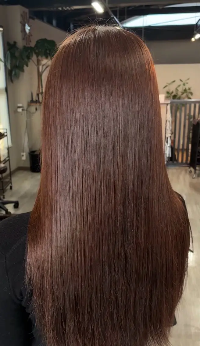 ロング カラー ブラウンカラー チョコレートブラウン ヘアカラー arika もえのヘアスタイル