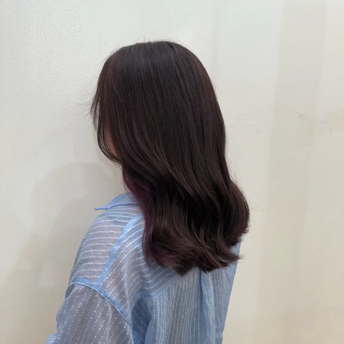 ミディアム カラー ブラウンカラー パープルカラー パープルブラウン ✵ ✯MOMOKA✯ ✵のヘアスタイル