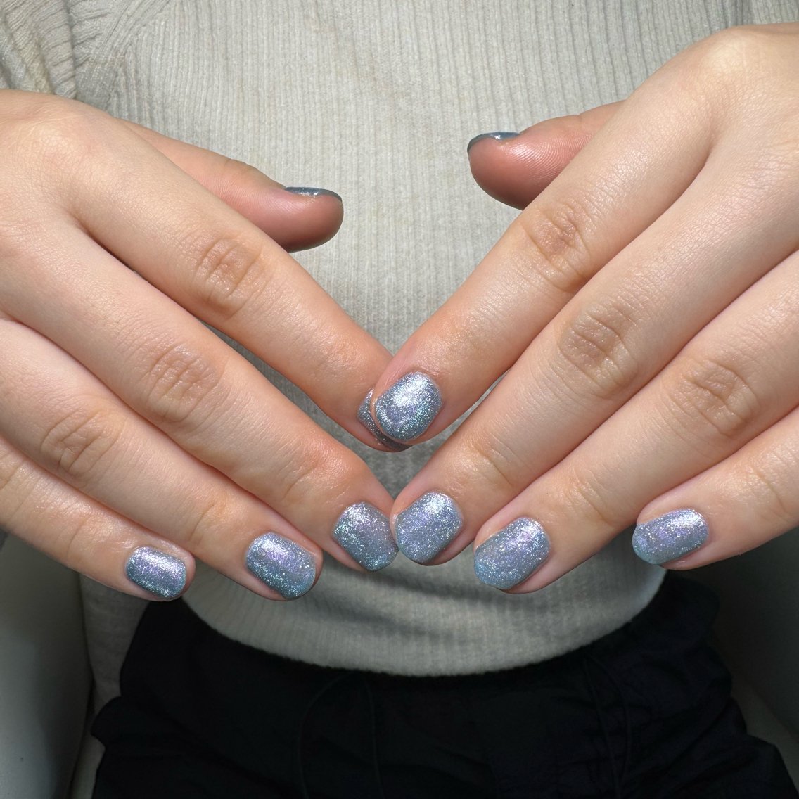 ネイル ブルー ラメ(グリッター) MYS nailbeautyのネイルデザイン