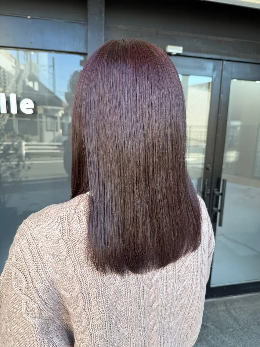 ミディアム カラー ヘアカラー 透明感カラー/パーマ 🌀アオノのヘアスタイル