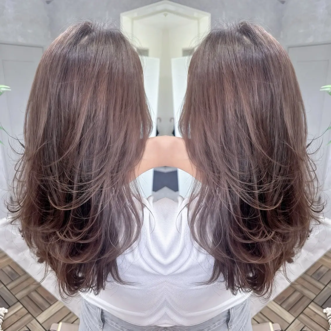 ロング カラー カット ヘアカラー トリートメント 💎レイヤーカット× 髪質改善💎後藤陸のヘアスタイル