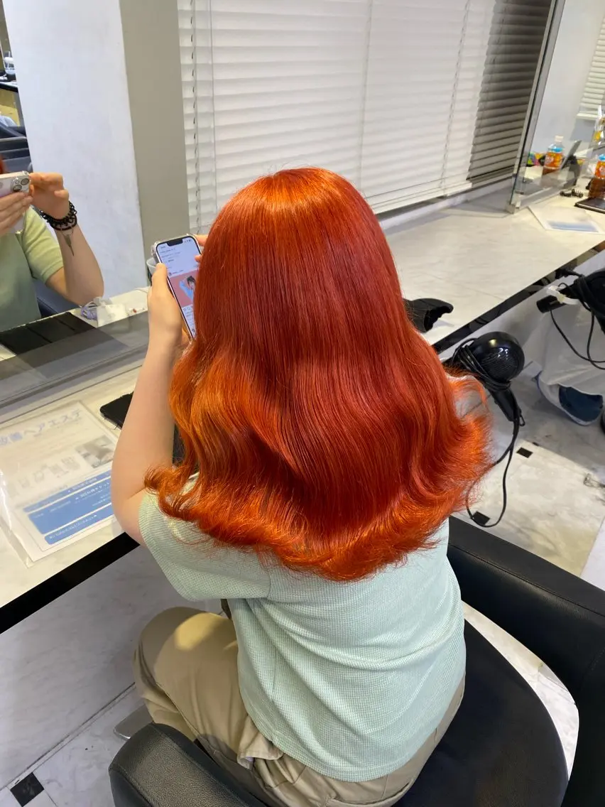 ロング カラー ヘアカラー ♥️韓国風透明感 暖色misa♥️のヘアスタイル