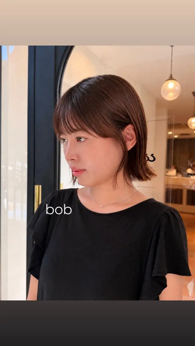 ショート 切りっぱなしボブ ボブ カット ルナ/ カットモデル募集中のヘアスタイル