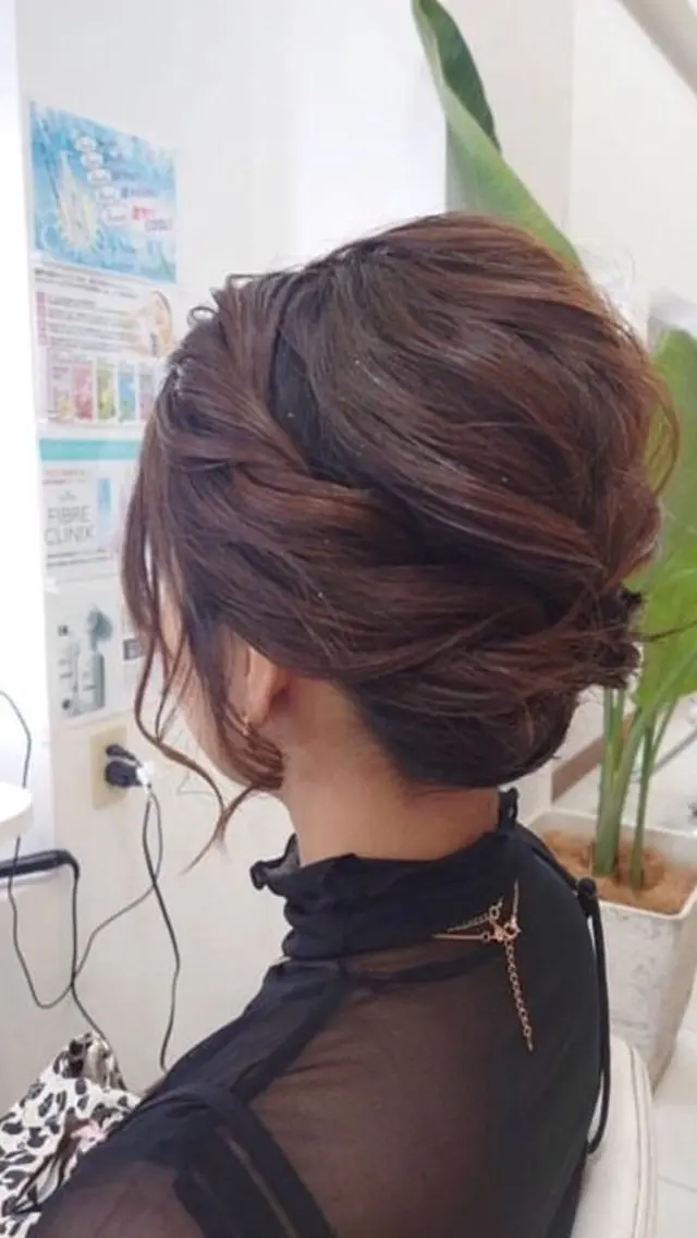 ショート ヘアアレンジ ヘアセット ｷﾝｼﾞｮｳ ｴﾅﾐのヘアスタイル