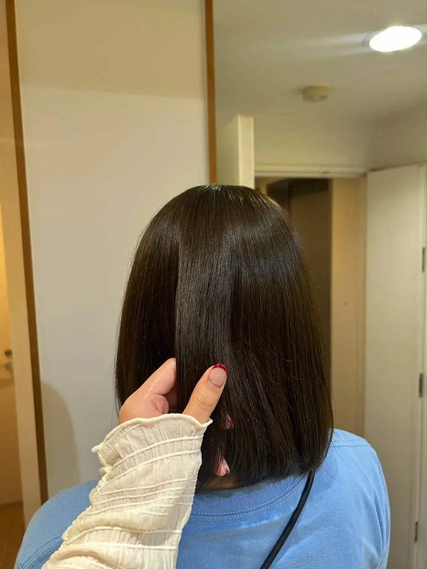 カラー ベージュカラー オリーブベージュ UNBIRTHDAY ゆづみのヘアスタイル