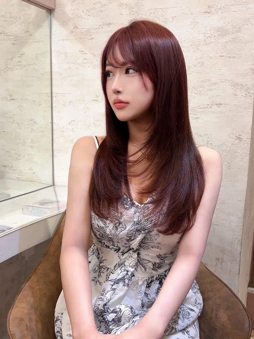 ロング ヘアカラー トリートメント 縮毛矯正/艶髪/ 透明感カラー輝希のヘアスタイル