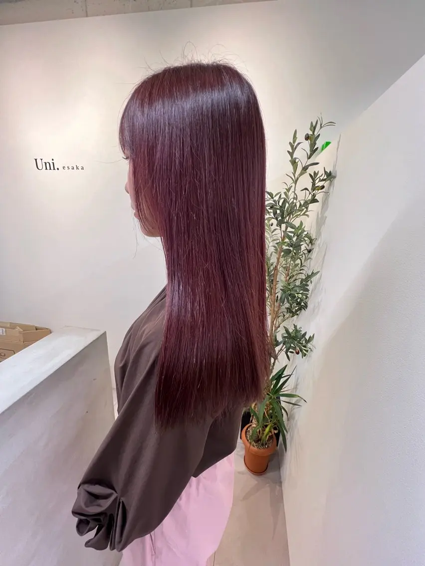 カラー ベージュカラー ピンクカラー ピンクベージュ ヘアカラー メンズ レイヤー ウルフ 弓木啓輔のヘアスタイル