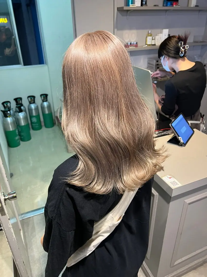 ショート カラー パーマ ヘアアレンジ メンズ 🥯縮毛/レイヤー/ ベージュヘア🥯のヘアスタイル