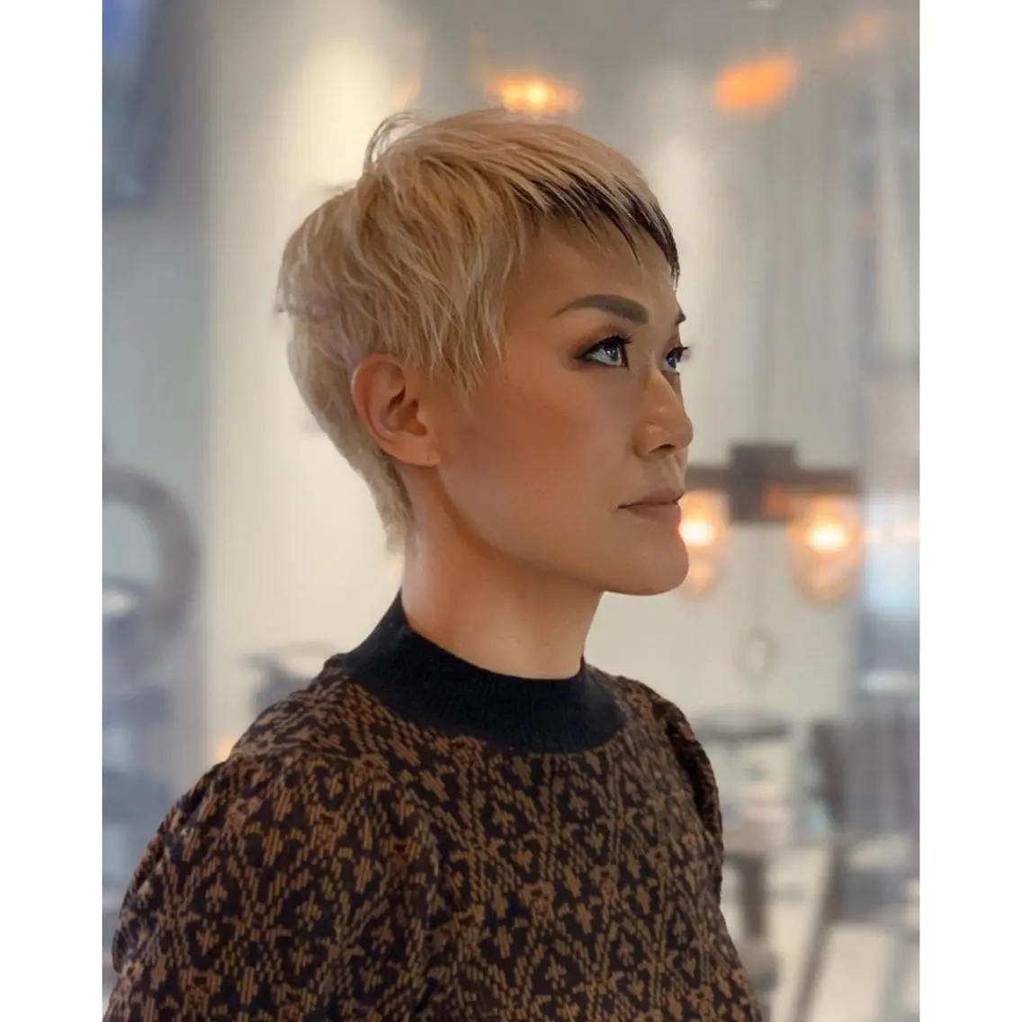 ショート カラー パーマ ヘアアレンジ メンズ キッズ ブロンド ダブルカラー ショートヘア BRAIDS💎愛子 大人ハイライト💎のヘアスタイル