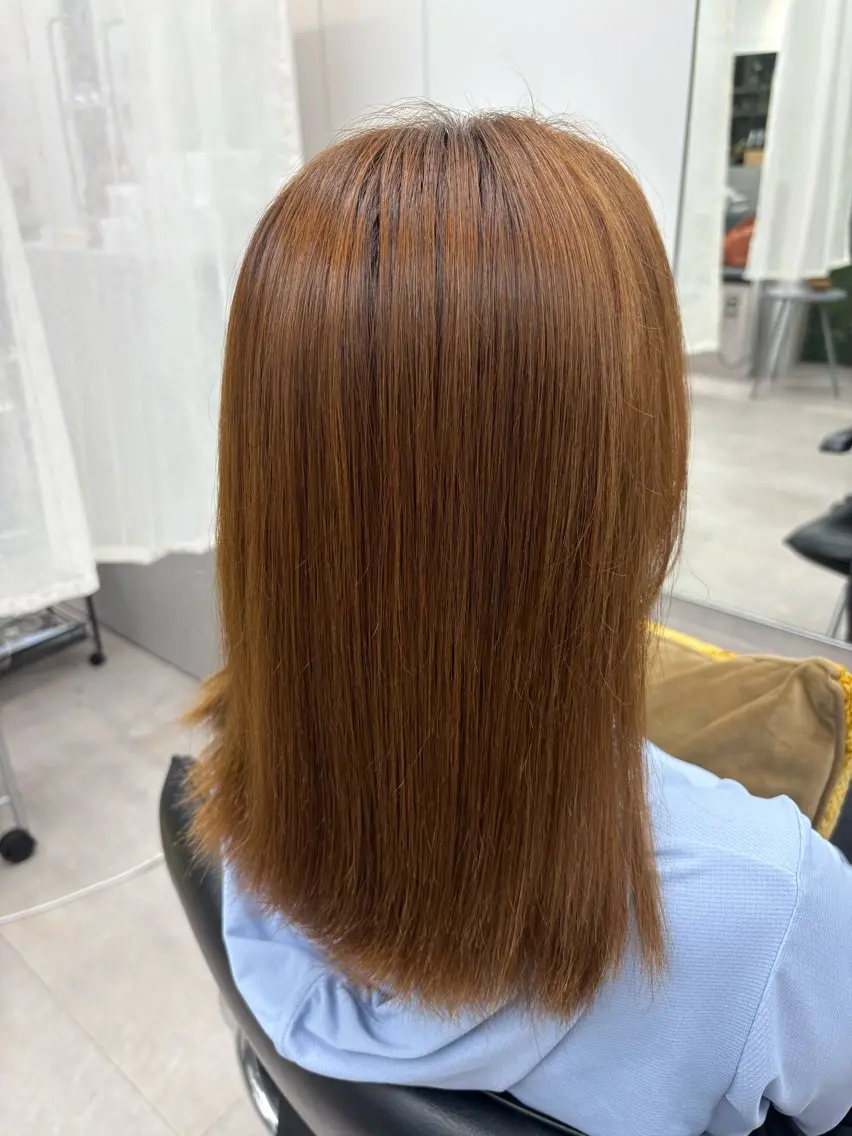 ミディアム 縮毛矯正 冨高 桃花のヘアスタイル