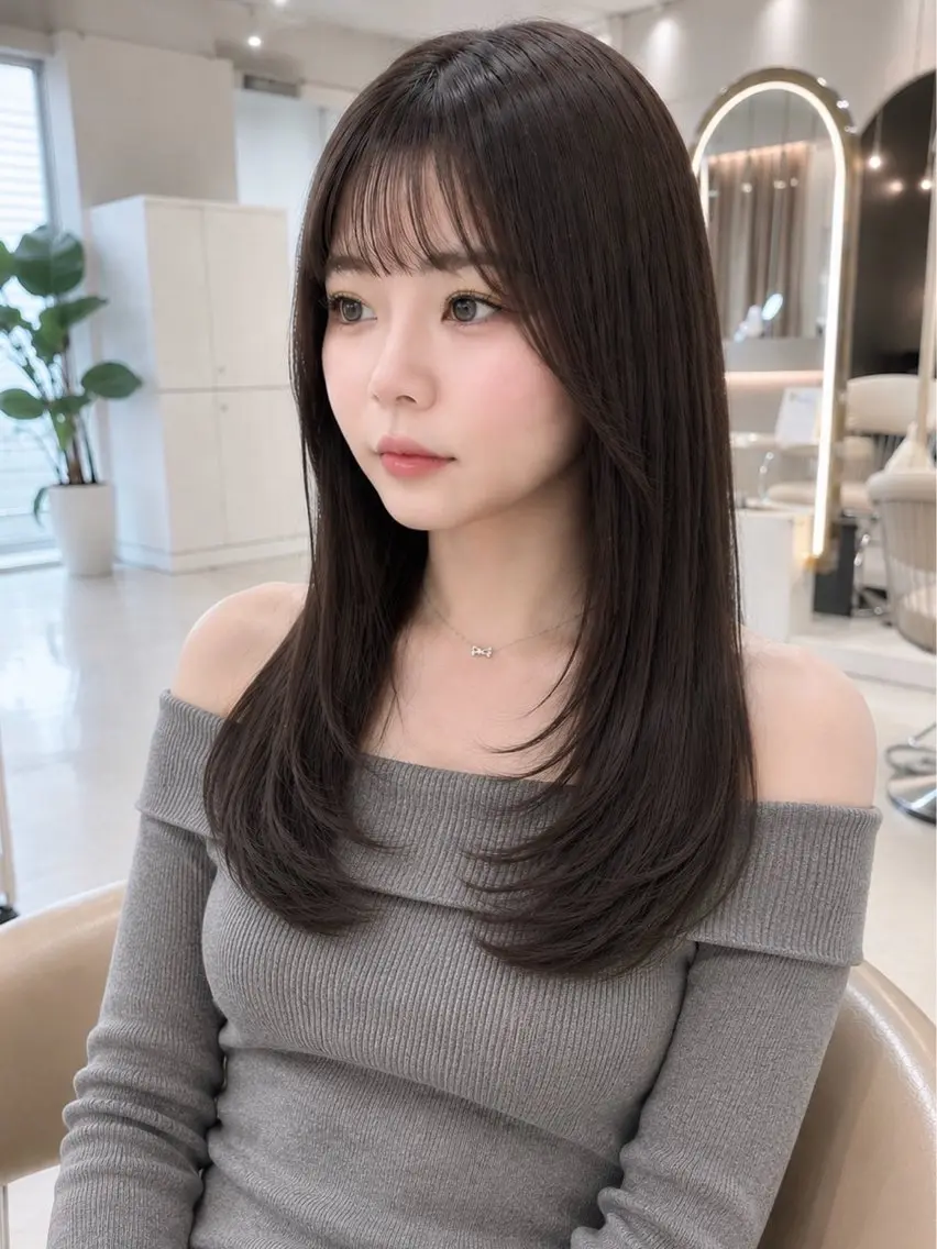 【当日限定‼️】前髪顔まわりカット✂️+カラー+1stepトリートメント✨の写真