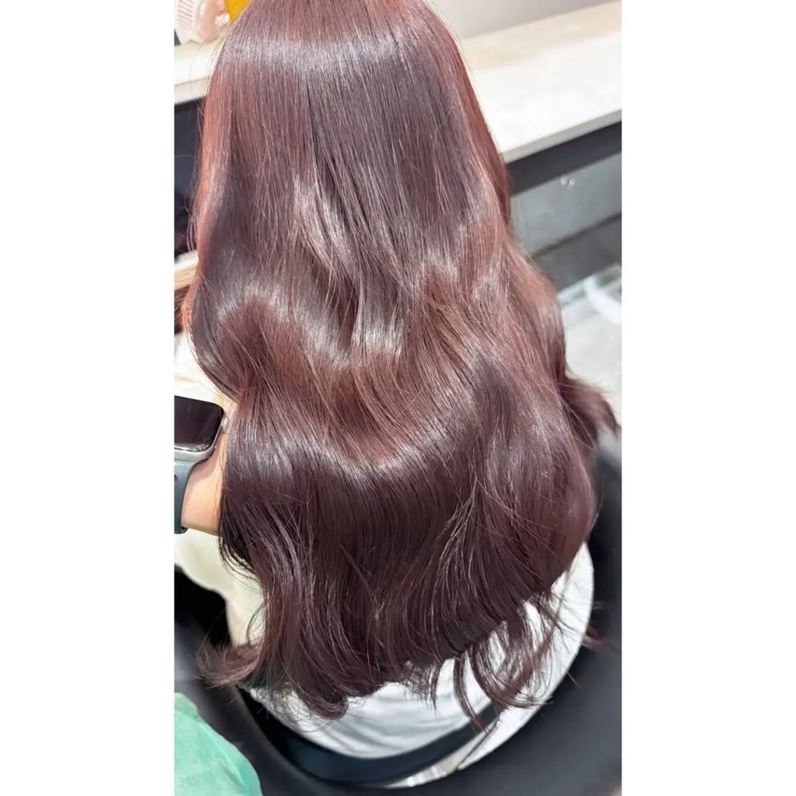 ロング カラー ブリーチ ブラウンカラー ブリーチなしカラー ピンクカラー ピンクブラウン カット ヘアカラー トリートメント beaute錦糸町 🦖⋆͛yuka💚のヘアスタイル