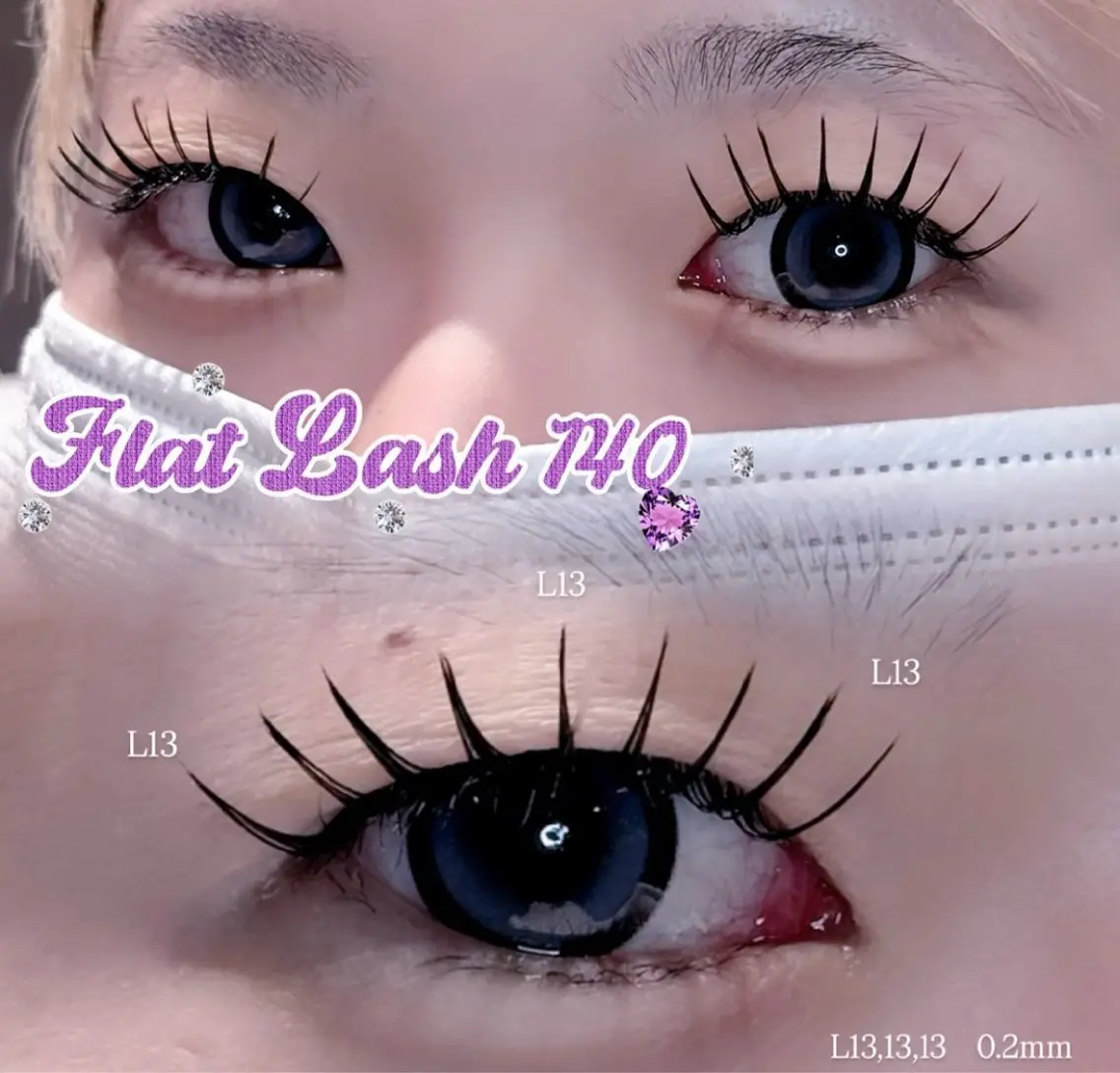 🖤【ダブルフラット70束】※140本   可愛い束感コーティング付き🖤 《LED1100円で変更可能》の写真