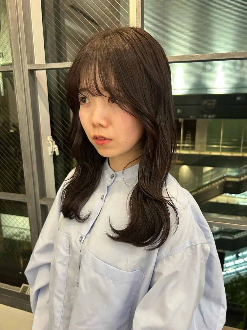 セミロング カラー グレージュ ラベンダーカラー ラベンダーグレージュ ラベンダーグレー トリートメント 透明感似合わせカラー 🍀あかり🍀のヘアスタイル