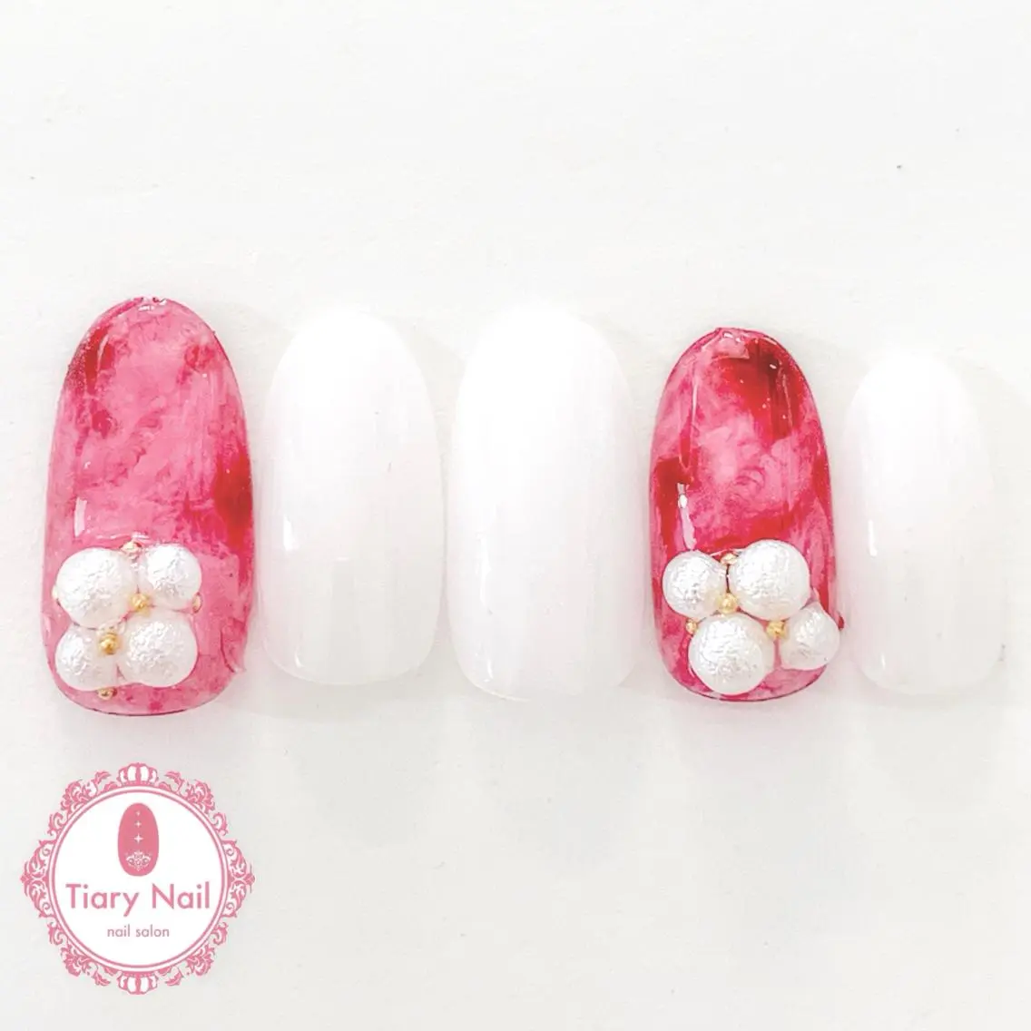ネイル ハンドネイル 💗🪽Tiary Nail🪽💗のネイルデザイン
