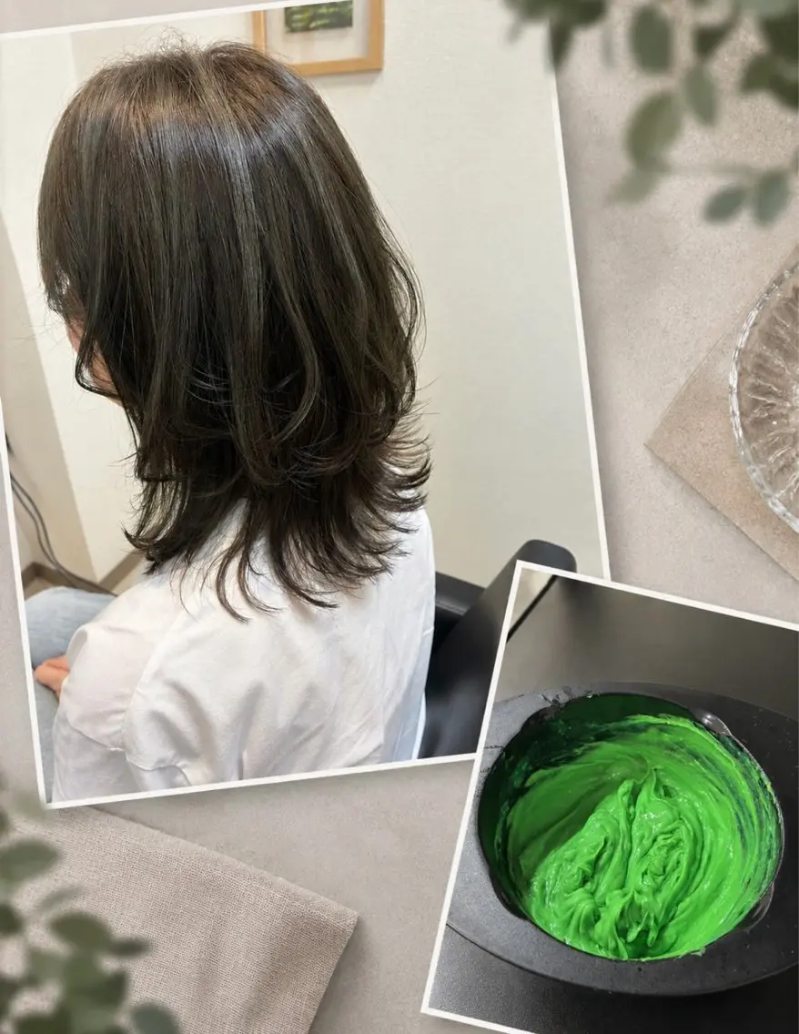 ミディアム ヘアカラー ✂︎ つぐみ　✂︎のヘアスタイル