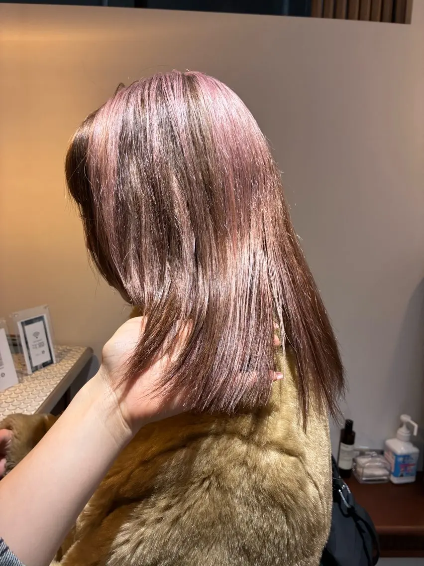 ミディアム カラー ヘアアレンジ カット ヘアカラー トリートメント 💟似合わせカットカ ラーMizuki🐕のヘアスタイル